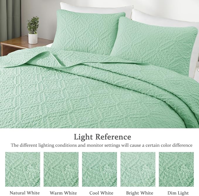 Exclusivo Mezcla King Quilt Bedding Set, Lightweight Soft Bedspreads Coverlets - Image 3