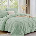 Sasttie Full Size Comforter Set, 7-Piece Bed in a Bag, Pintuck Bedding Set by SASTTIE
