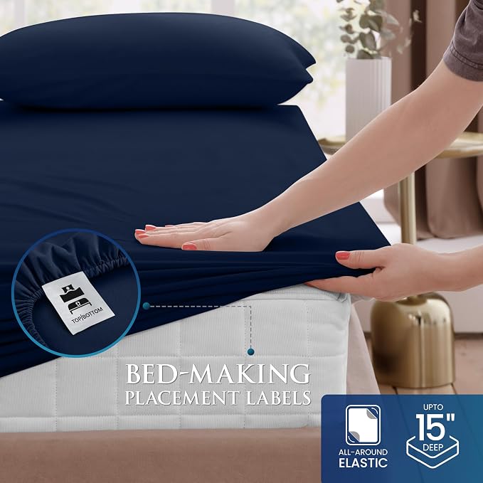 Utopia Bedding Twin Size 3 Piece Sheet Set - Image 3