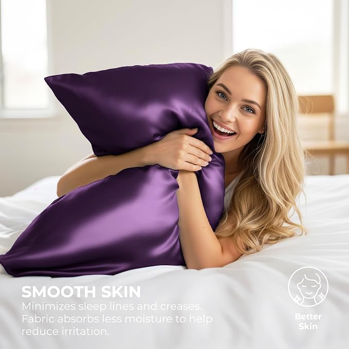Pure Bedding Satin Pillowcase 2 Pack - Image 4