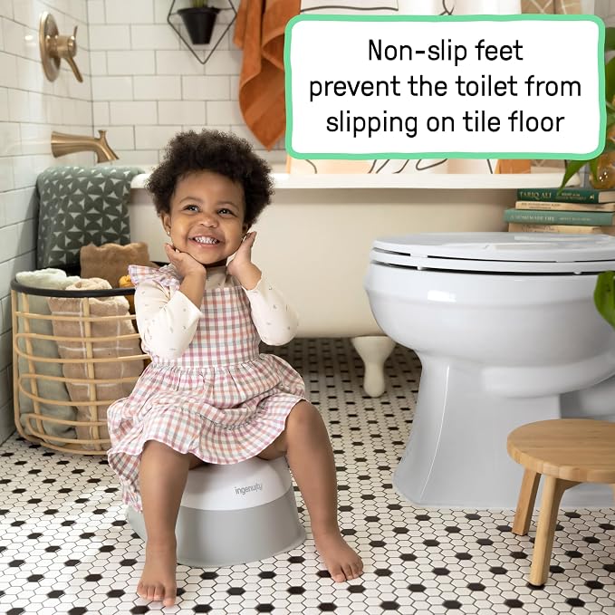 Ingenuity Ready Set Go Potty Training Toilet, Removable Bowl, Non-Skid Bottom - Image 4