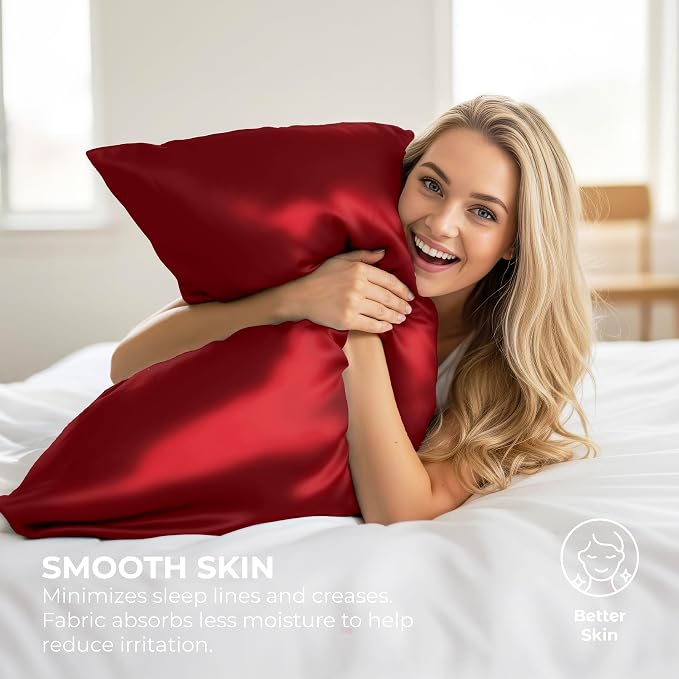 Pure Bedding Satin Pillowcase 2 Pack - Image 4