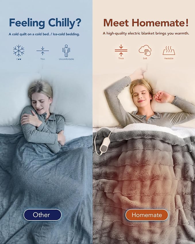 Homemate Electric Heated Throw Blanket - Image 4