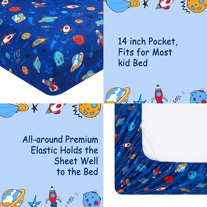 lasoftan Kids Sheet Set Twin Size, Twin Sheet Set - Image 4