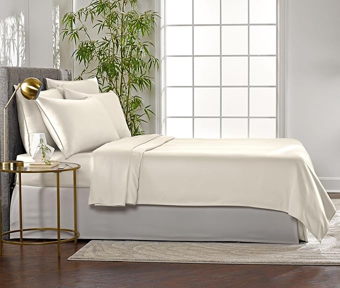Pure Bamboo Queen Sheets, Genuine 100% Organic Viscose Derived from Bamboo Bed - Image 4