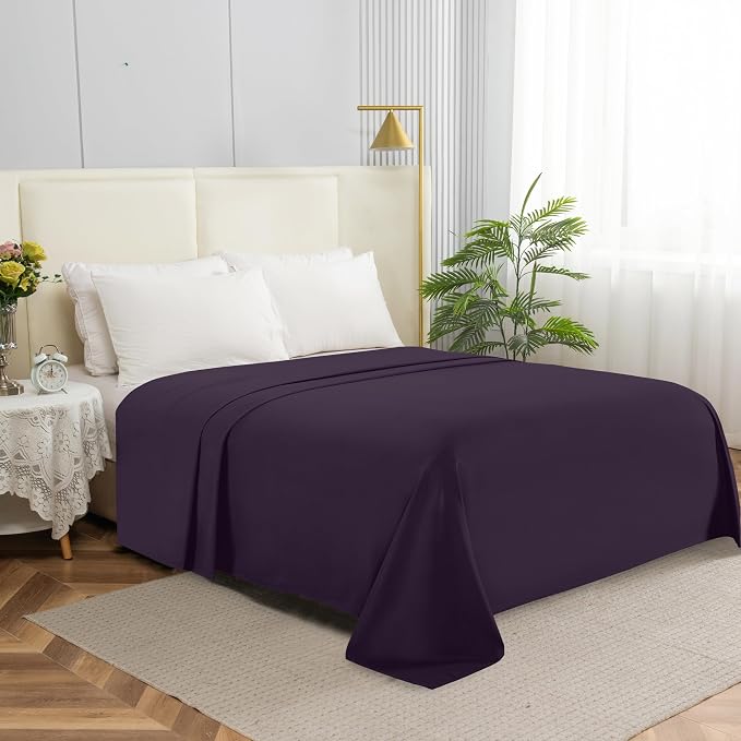 Elegant Comfort Premium Hotel Quality 1-Piece Flat Sheet, Luxury & Softest 1500 by ELEGANTCOMFORT