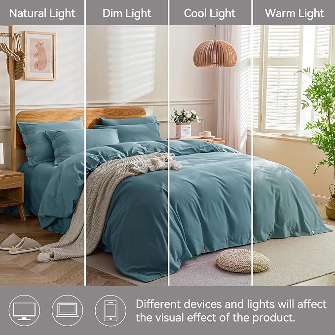 JELLYMONI Cotton Duvet Cover Cal King Size - Image 9