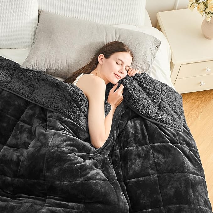 Cottonblue Sherpa Fleece Weighted Blanket 12lbs by Cottonblue
