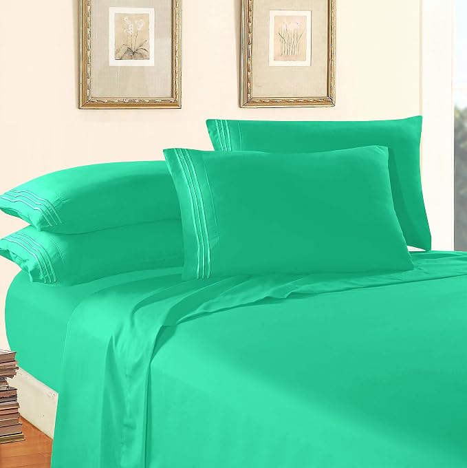 Elegant Comfort Luxury 1500 Premium Hotel Quality Microfiber 4-Piece Sheet Set - Image 3