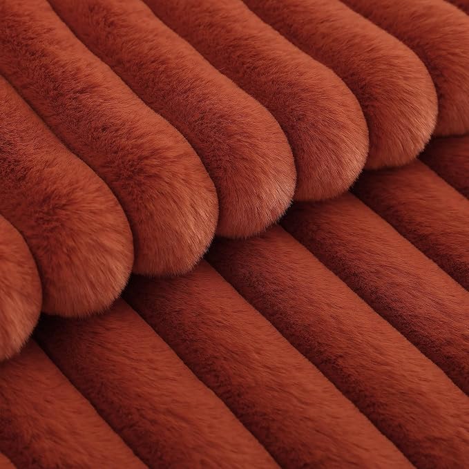 decorUhome Cozy Faux Fur Throw Pillow Covers 24x24 Set of 2 Decorative Soft - Image 9