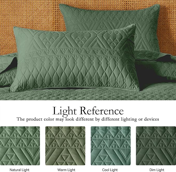 akkialla King/Cal King Size Quilt Bedding Set, Modern Style Geometric Pattern - Image 4