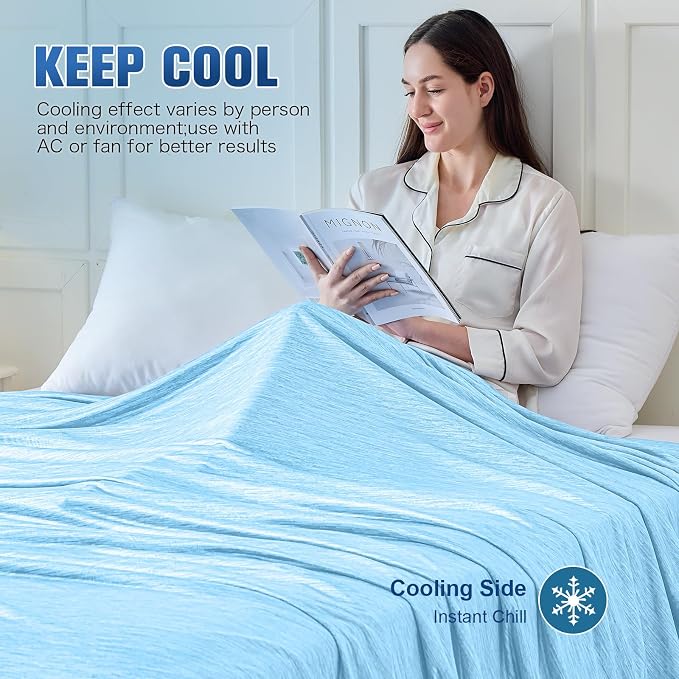 KMUSET Cooling Blanket Full Size（80"x90", Double Sided Summer Cooling Blankets - Image 5