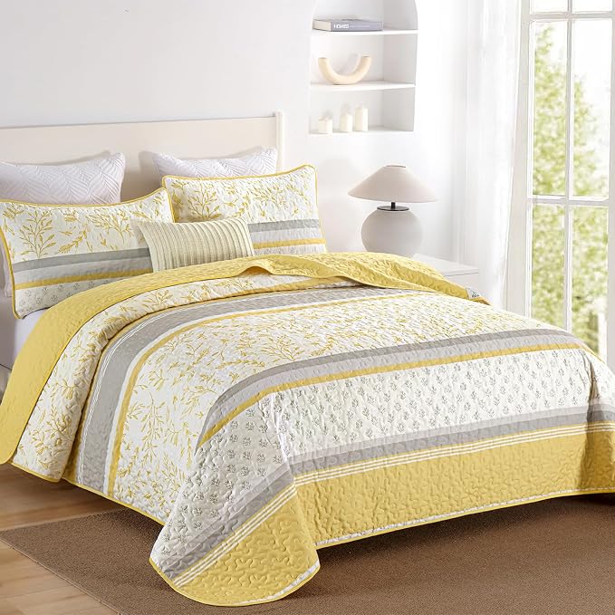 DJY Striped Quilt Set Queen Size - Image 2