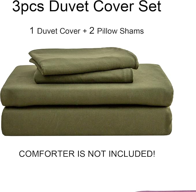 PURE ERA Jersey Knit Duvet Cover Set 100% T-Shirt Cotton Super Soft Comfy 3pc - Image 7