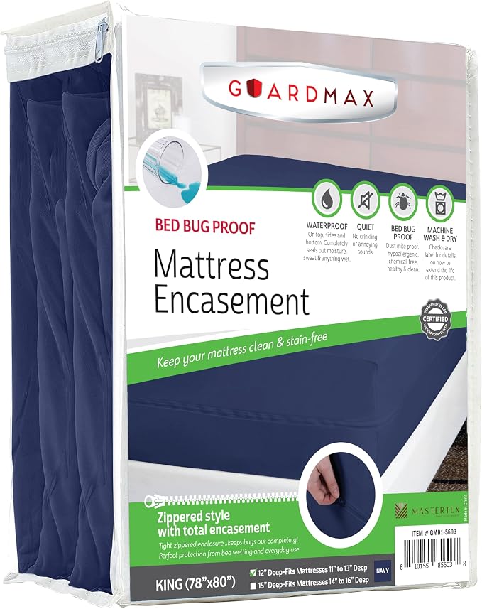 Guardmax Jersey Knitted King Zippered Mattress Encasement by Guardmax