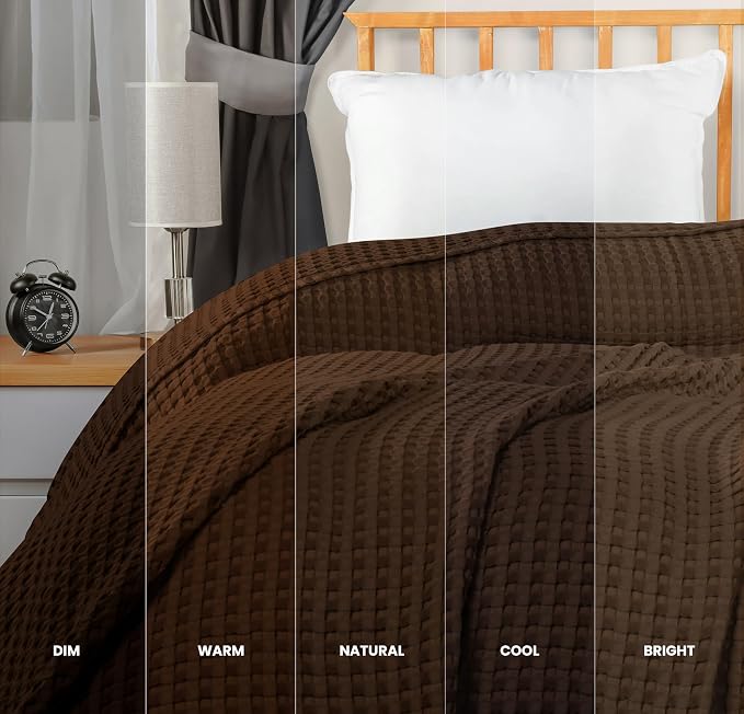 Utopia Bedding 100% Cotton Waffle Weave Blanket King Size - Image 3