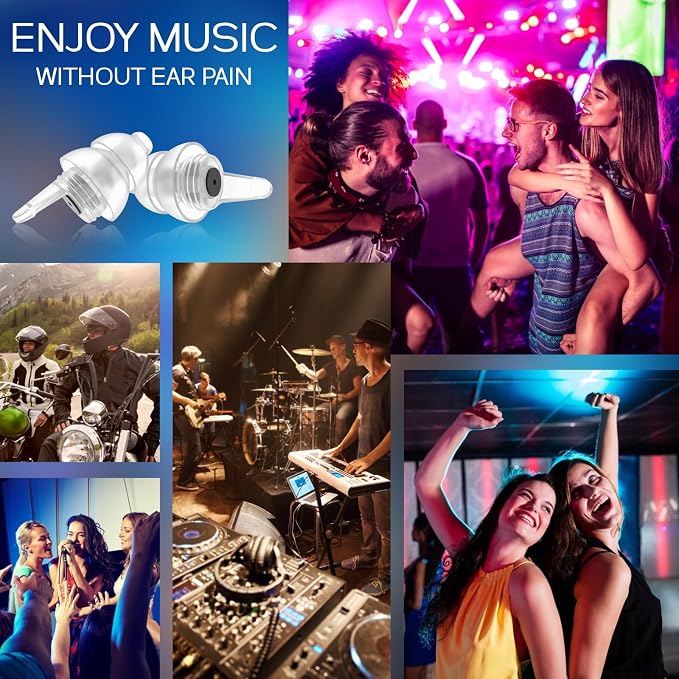 Concert Ear Plugs 2 Pairs, Noise Reduction Preserving Sound Clarity Music - Image 7