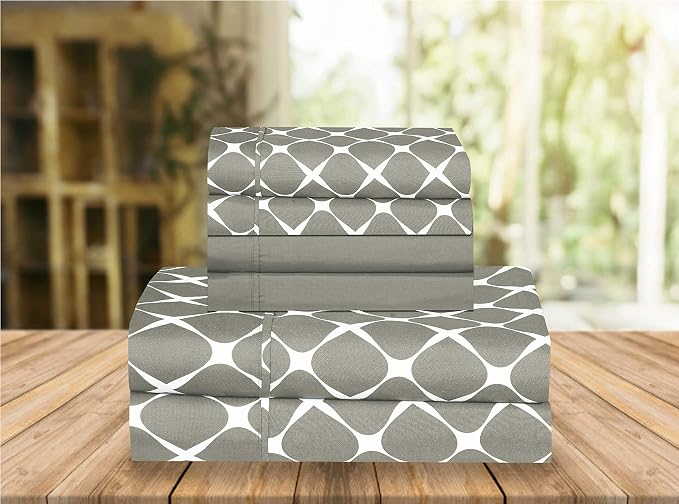 Elegant Comfort Luxury Soft Bed Sheets Bloomingdale Pattern by ELEGANTCOMFORT