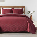 HORIMOTE HOME Burgundy Red King Size Quilt Set by HORIMOTEHOME