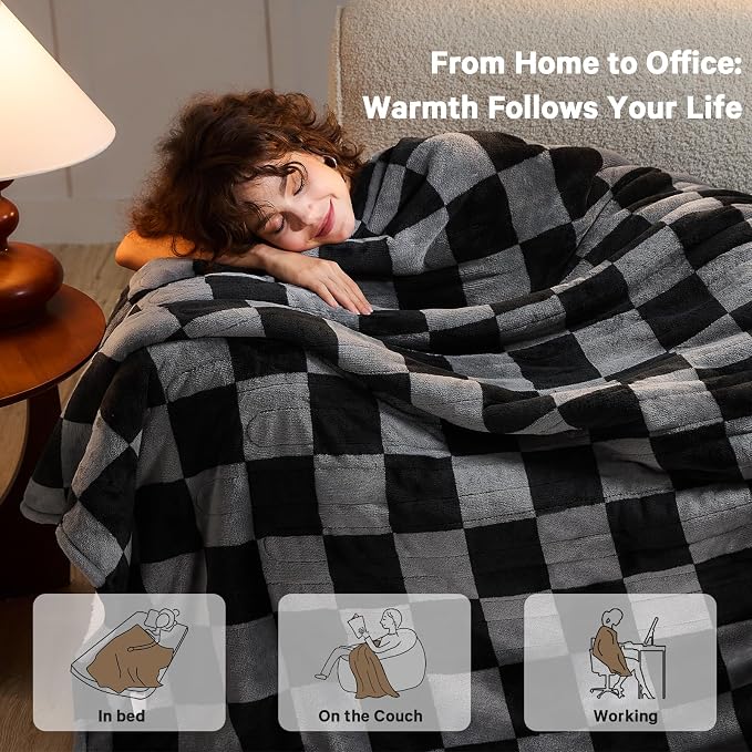 Heated Electric Blanket Throw, 50X60 Heating Blanket - Image 8
