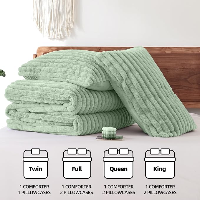 Smoofy Fluffy Queen Comforter Set 3 Pieces - Image 7