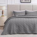 Love's cabin California King Size Quilt Bedding Set Grey Bedspread by Lovescabin
