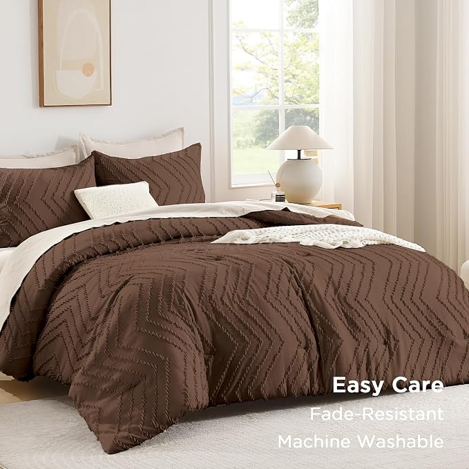 Andency Brown Twin/Twin XL Comforter Set, Twin Bed Comforter - Image 3