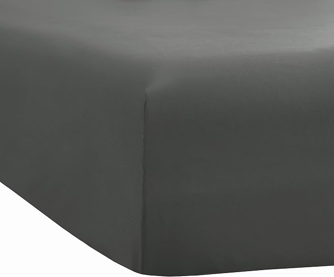 Sfoothome Fitted Sheet Dark Gray, 14 Inch Deep Pocket, Twin XL Bed Fitted Sheet - Image 4