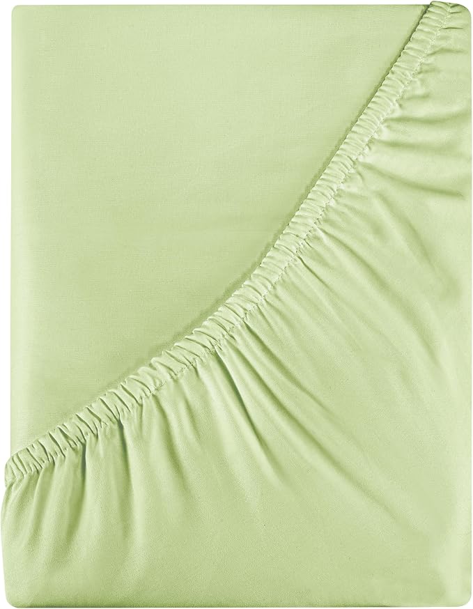 Royale Linen 400 Thread Count 100% American Grown Cotton Fitted Sheet Twin Size by ROYALELINENS