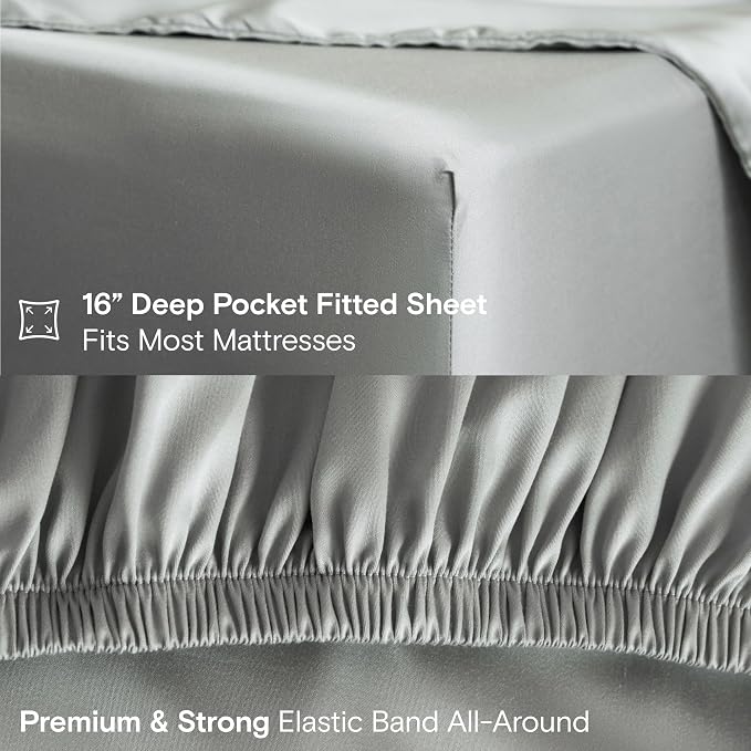 DOZ Sheet Set, 100% Viscose derived from Bamboo, Organically Grown, Buttery Soft - Image 5