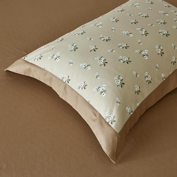 SUSYBAO Cute White Floral Duvet Cover Queen 100% Cotton 3 Pcs Set 1 Decorative - Image 6