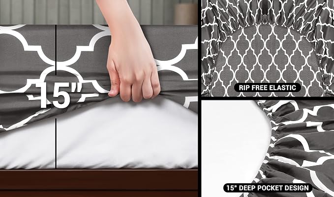 Utopia Bedding Full Sheet Set, Soft Microfiber 4 Piece Bed Sheets - Image 4