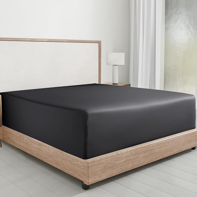 California Design Den Twin Fitted Sheet Only, Soft 100% Cotton Sateen, Durable by CaliforniaDesignDen