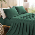 Twin Sheet Set 3 Piece, Wrinkle Free, Oeko-Tex Certified Bedsheets，Olive Green by Dreava