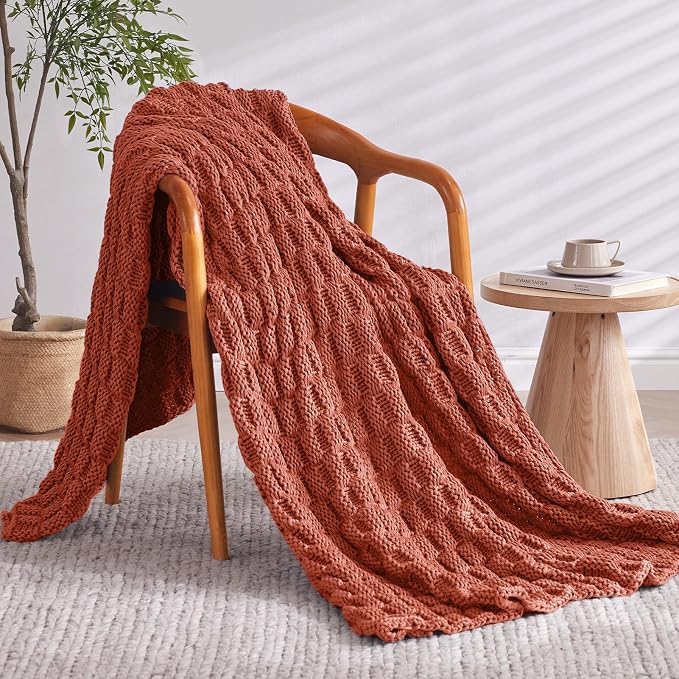 Knitted Weighted Blanket Adult, No Beads Heavy Blanket 60” x 80'' 12lbs - Image 2