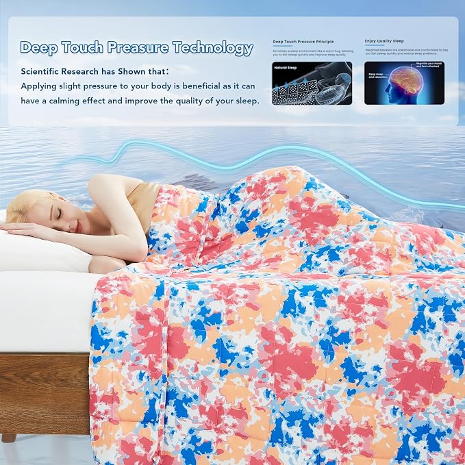 Topcee Weighted Blanket for Adults Twin Size Soft Cooling Heavy Blanket Sleeping - Image 3