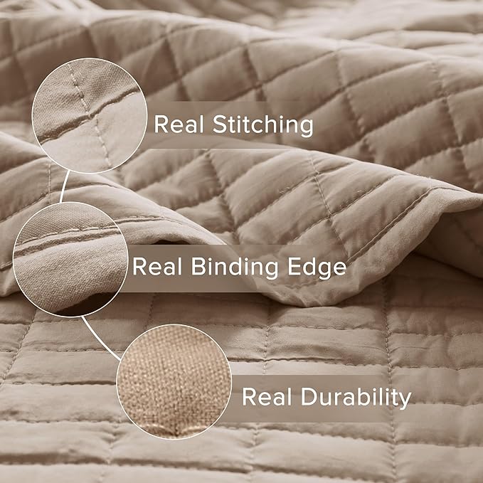 Comfort Spaces Kienna Quilt Set- Double Sided Stitching Design Summer Blanket - Image 4