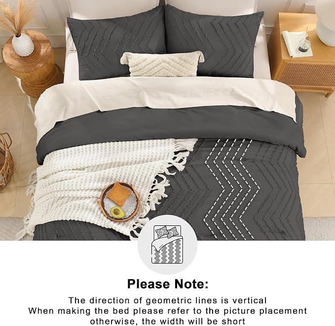 Andency Dark Grey Twin/Twin XL Comforter Set, Twin Bed Comforter - Image 5