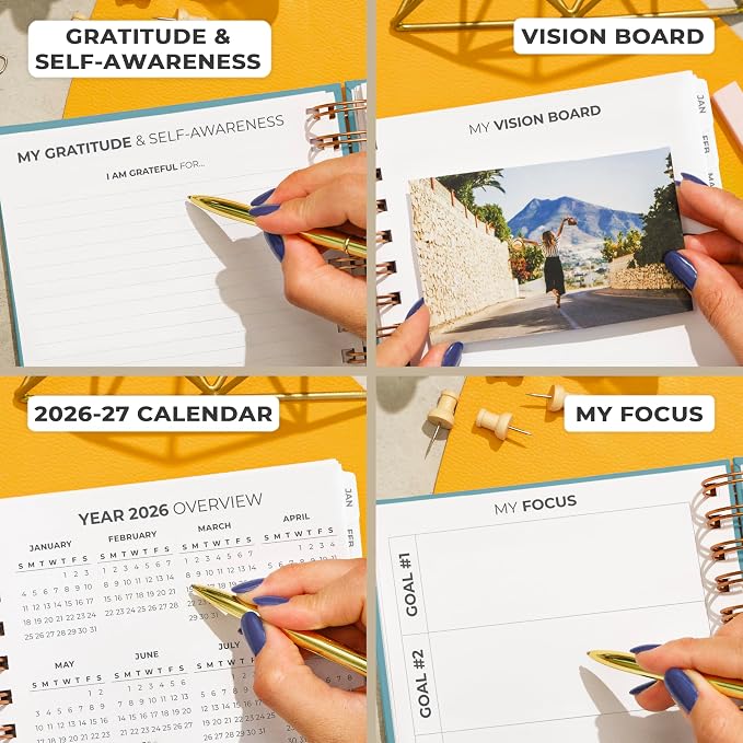 Clever Fox Dated Planner with Tabs 2026 – Weekly & Monthly Spiral Planner with - Image 6