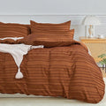 NEXHOME PRO Twin Duvet Cover, Brunt Orange 2 Pieces Boho Tufted Duvet Cover Set by NEXHOMEPRO