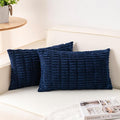 Aegero Pack of 2 Corduroy Decorative Throw Pillow Covers 12x24 Inch Soft by Unknown