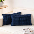 Aegero Pack of 2 Corduroy Decorative Throw Pillow Covers 12x20 InchSoft Boho by Unknown