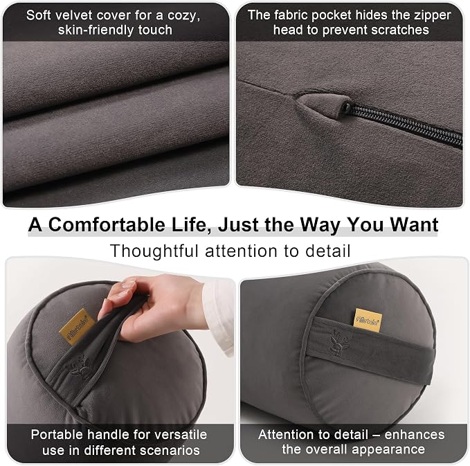 Body Pillow for Adults, Long Round Pillow, Big Cylindrical Pillow, Large Full - Image 5