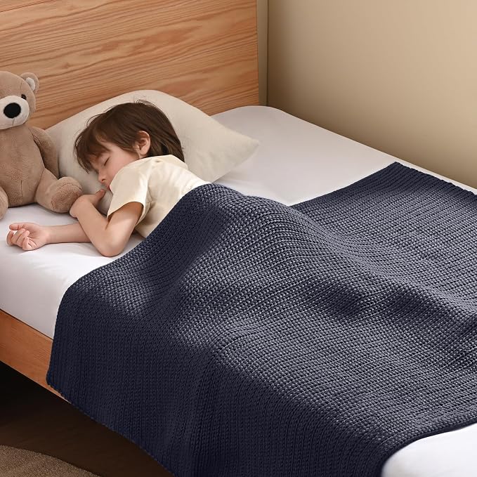 Guohaoi Knitted Weighted Blanket Kids No Beads Cooling Heavy Blanket, Home by GuohuoiHomeKitchen