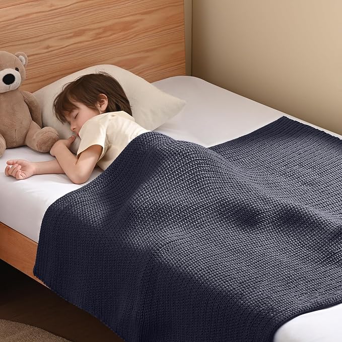 Guohaoi Knitted Weighted Blanket Kids No Beads Cooling Heavy Blanket, Home by GuohuoiHomeKitchen