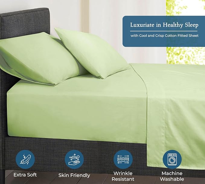 Royale Linens 400 Thread Count 100% American Grown Cotton Fitted Sheet King Size - Image 3
