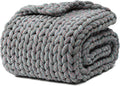 YnM Chenille Weighted Blanket, Handmade Chunky Knitted Design, Soft and Cozy by YNM