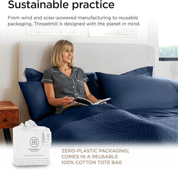 Threadmill Luxury 800 Thread Count Twin 100% Cotton Sheets - Image 7