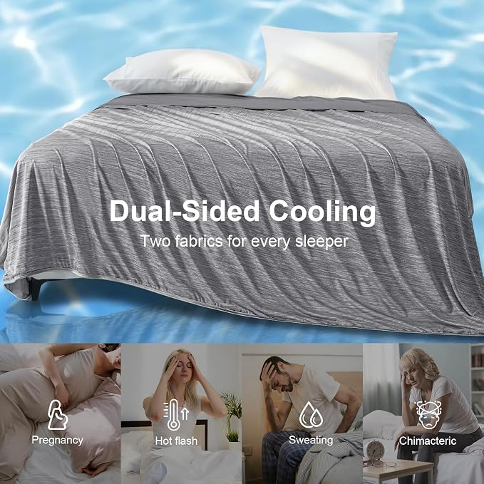 KMUSET Cooling Blanket King Size, Double Sided Summer Cooling Blankets - Image 8