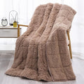 Wemore Shaggy Long Fur Faux Fur Weighted Blanket, Cozy and Fluffy Plush Sherpa by WemoreDirect